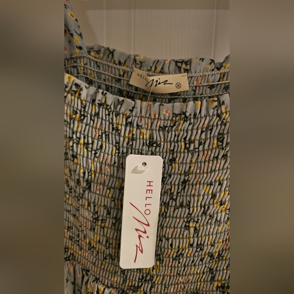 Pinkblush Floral Blue Midi Dress. Size M. - Picture 5 of 5